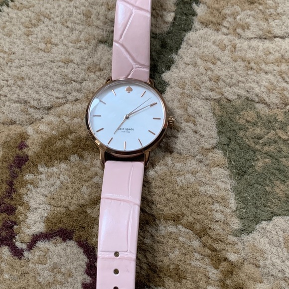 Kate Spade Blush Leather Watch with Gold Accents - Picture 4 of 5